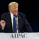 “The worst deal ever negotiated.” Donald Trump speaking at the 2016 American Israel Public Affairs Committee (AIPAC) Policy Conference at the Verizon Center on March 21, 2016. (AP Photo/Evan Vucci)